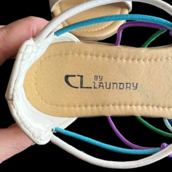 EUC - CL by Laundry Multicolored Knotted Sandal Women's Size 7.5 - Picture 9 of 9